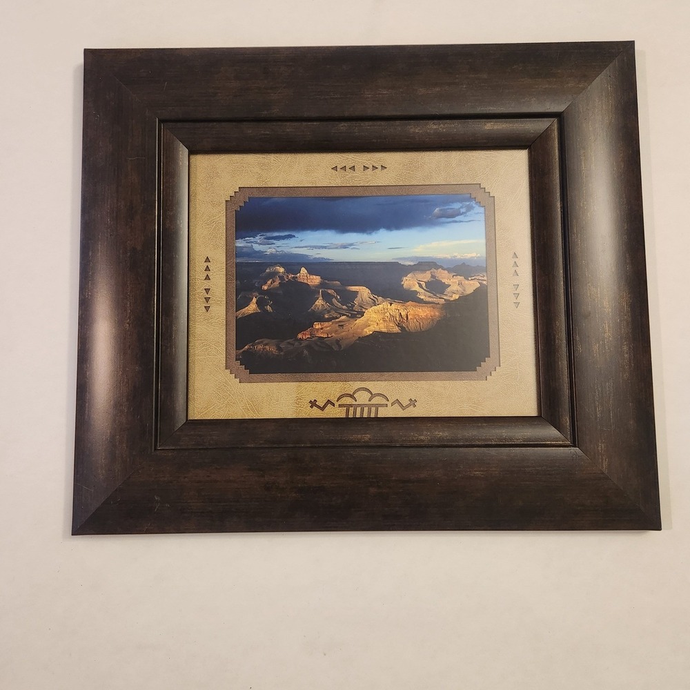 South Rim Studio Grand Canyon Photo Signed KV Johnson Framed Southwest Art